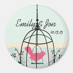Bird Cage Wedding Stickers oder Anpassen Magnet