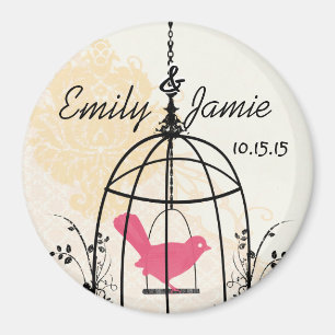 Bird Cage Wedding Stickers oder Anpassen Magnet