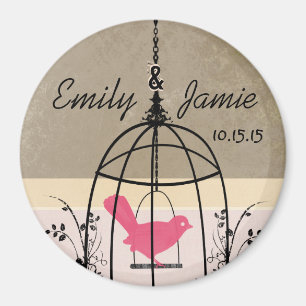 Bird Cage Wedding Stickers oder Anpassen Magnet