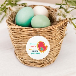 Bird Cartoon Runder Aufkleber