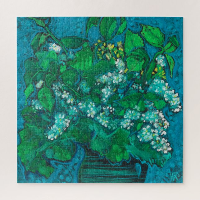 Bird Cherry Blume Blossom Blumenpastellfarbe Puzzle (Vertikal)