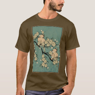 Bird Cherry Blütenbaum Japanischer Sakura Retro T-Shirt
