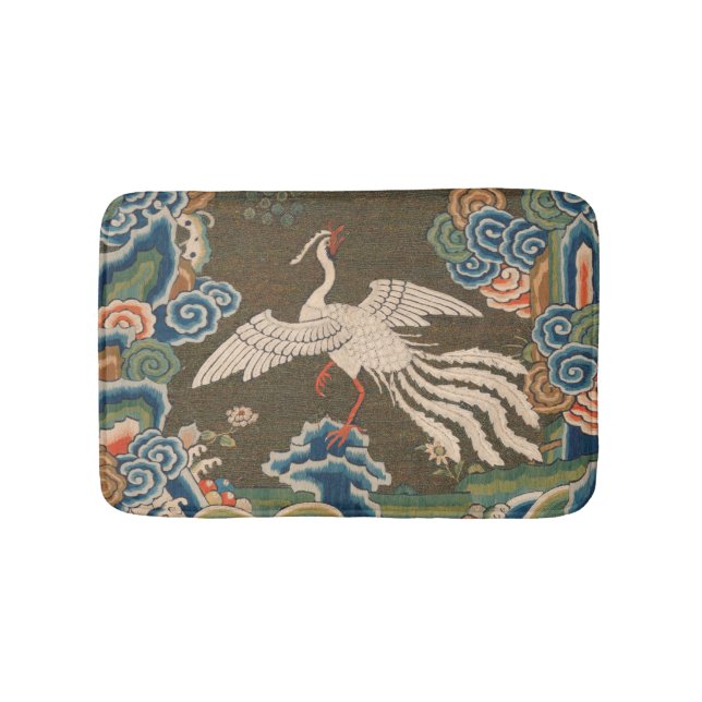 Bird Chinese Antique Decor Badematte (Vorderseite)