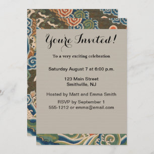 Bird Chinese Antique Decor Einladung