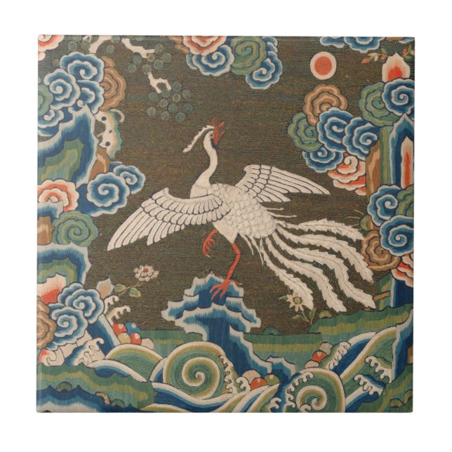 Bird Chinese Antique Decor Fliese (Vorderseite)