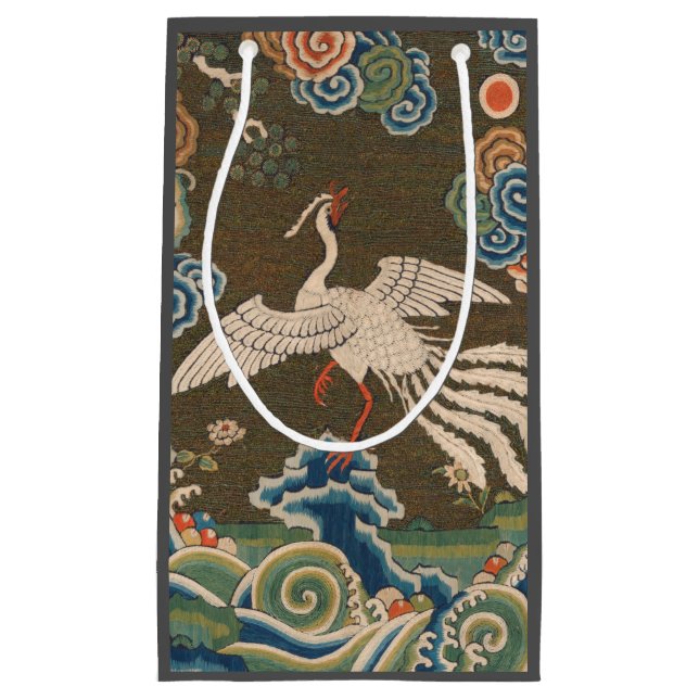 Bird Chinese Antique Decor Kleine Geschenktüte (Vorderseite)