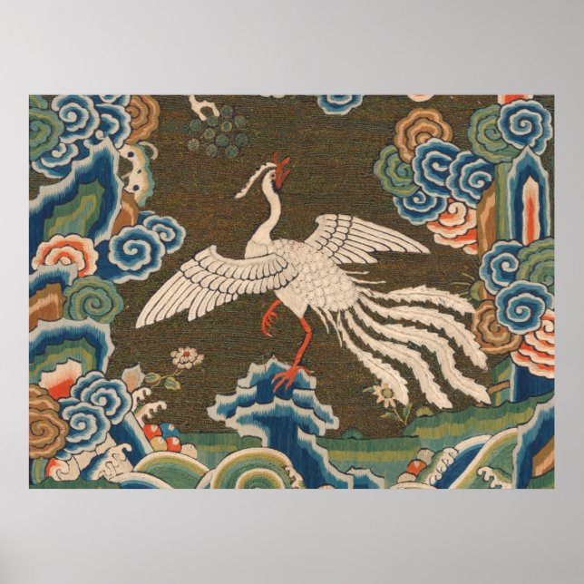 Bird Chinese Antique Decor Poster (Vorne)