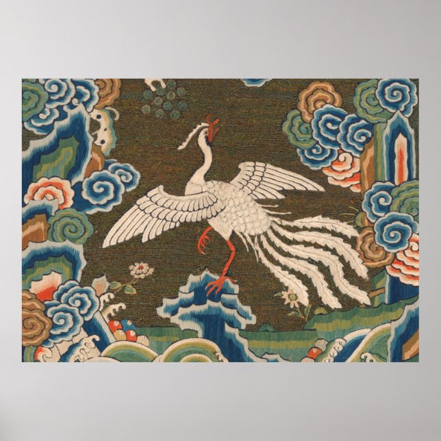 Bird Chinese Antique Decor Poster (Vorne)