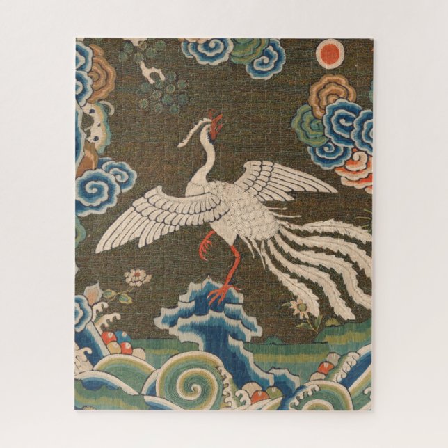 Bird Chinese Antique Decor Puzzle (Vertikal)