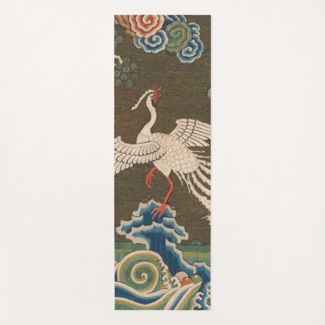 Bird Chinese Antique Decor Yogamatte (Vorderseite)