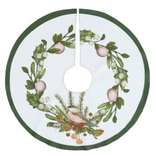 Bird Christmas Brushed Polyester Tree Skirt Weihnachtsbaumdecke