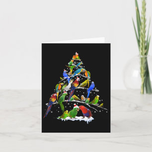 Bird Christmas Tree Funny Bird Liebhaber Weihnacht Karte