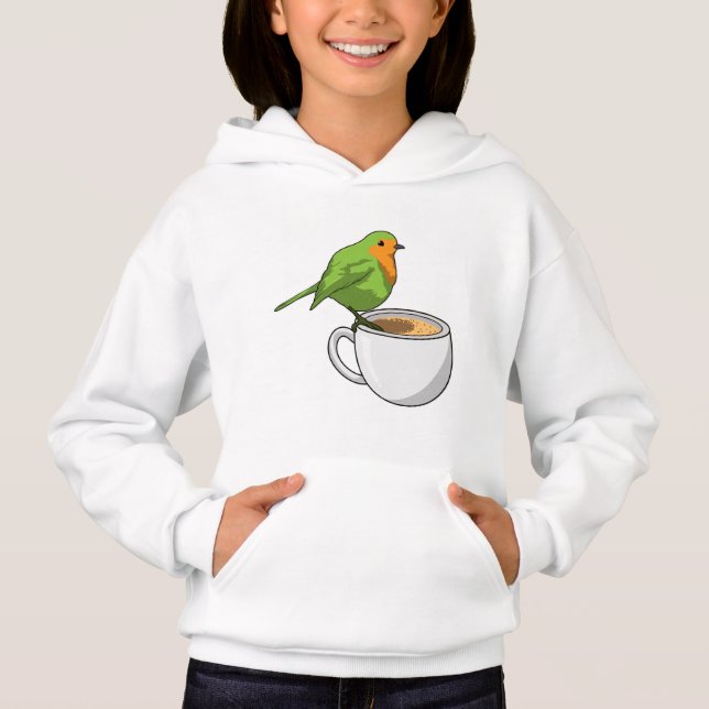 Bird Coffee Cup Hoodie (Vorderseite)