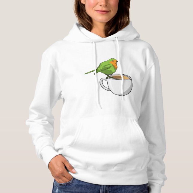 Bird Coffee Cup Hoodie (Vorderseite)