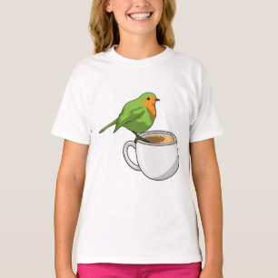 Bird Coffee Cup T-Shirt