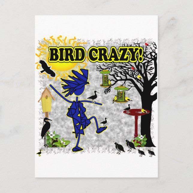 Bird Crazy Closing Shirt & More Postkarte (Vorderseite)