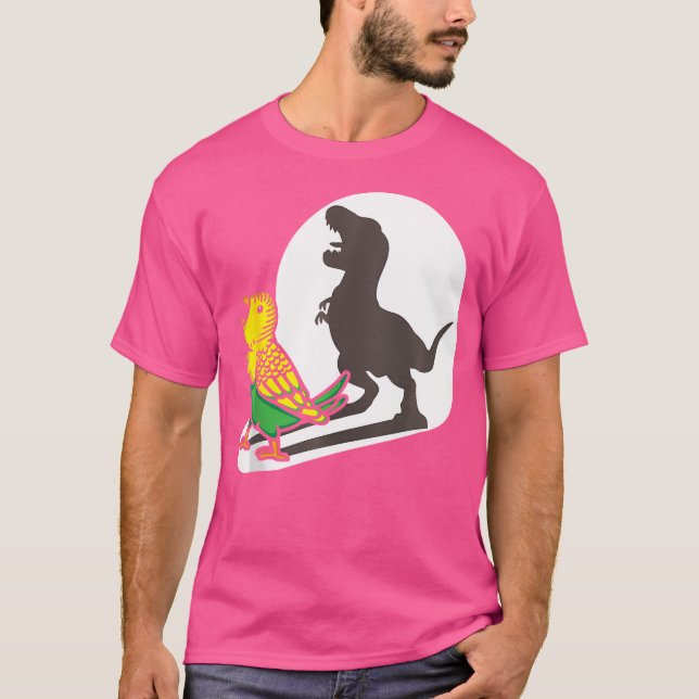 Bird Dinosaur Zookeeper Paleontologe Budgie Para T-Shirt (Vorderseite)
