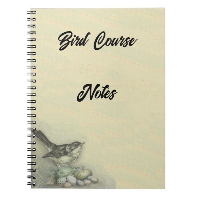 Bird & Eggs Bkgrd Notizblock (Vorderseite)