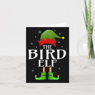 Bird Elf Xmas Matching Family Group Christmas Gran Karte