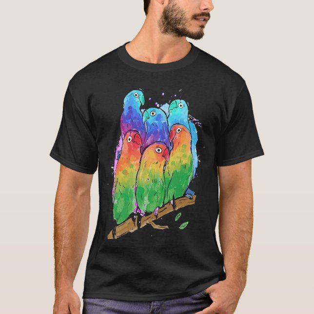 Bird Flock Birding for Parrot T-Shirt (Vorderseite)