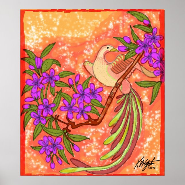 Bird Floral Poster (Vorne)