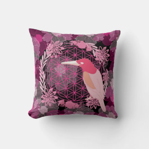 Bird flower of life kissen