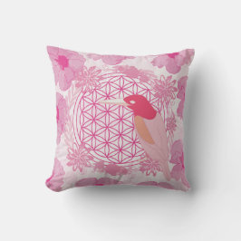 Bird flower of life kissen