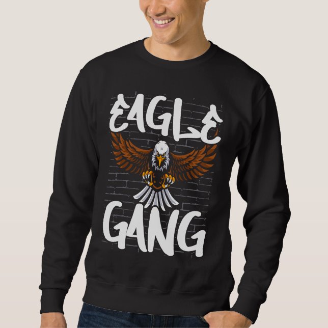 Bird  Flying Animal Ornithology Eagle Gang Sweatshirt (Vorderseite)