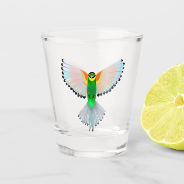 Bird Flying Shot Glass Schnapsglas (Vorderseite)