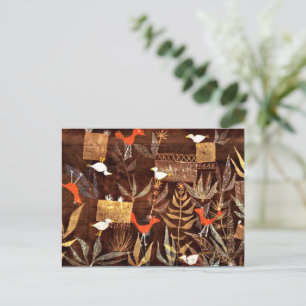 Bird Garden, colorful abstract art by Paul Klee, Feiertagspostkarte