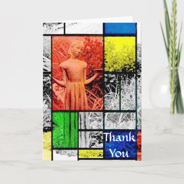 Bird Girl Angel Dankeschön Karte (Vorderseite)