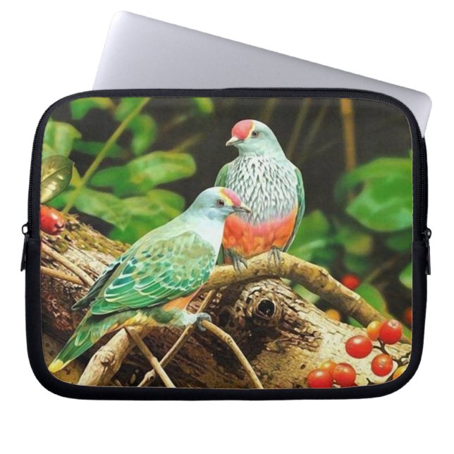 Bird green_funda laptopschutzhülle (Vorderseite)