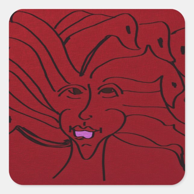 Bird Guardian Square Stickers (Vorderseite)