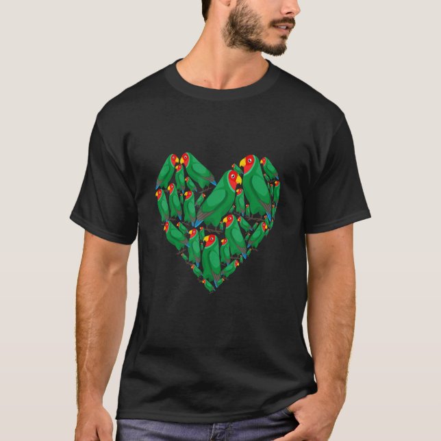 Bird Heart Eclectus Parrot T-Shirt (Vorderseite)