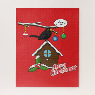 Bird House Frohe Weihnachten Puzzle