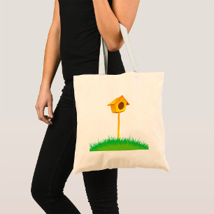 Bird House Tote Bag Tragetasche