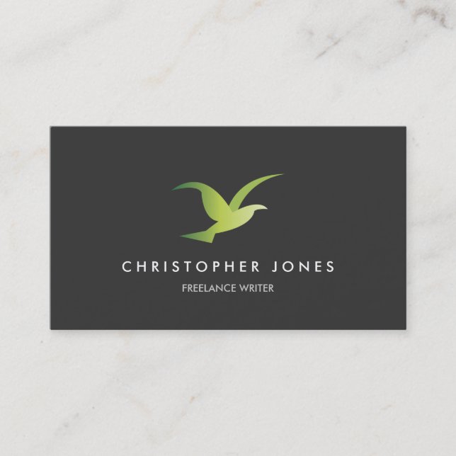 BIRD IDENTITY BUSINESS CARD FÜR AUTOREN, SCHREIBER VISITENKARTE (Vorderseite)