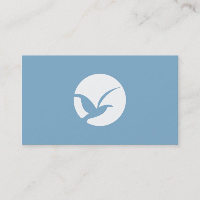 BIRD IN CIRCLE LOGO (BLUE) Business Card Visitenkarte (Vorderseite)
