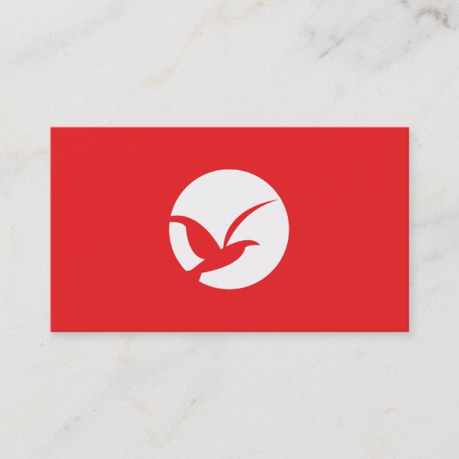 BIRD IN CIRCLE LOGO (RED) Business Card Visitenkarte (Vorderseite)