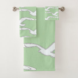 Bird in Flight Zuhause Bath Accessoire Minze Badhandtuch Set