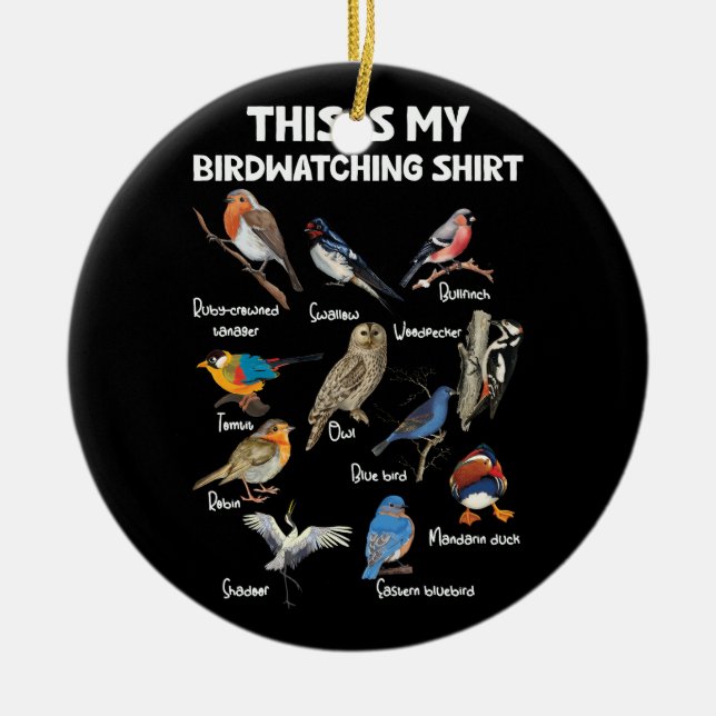 Bird Lover Birdwatcher Vogelbeobachter Das ist mei Keramik Ornament (Vorne)