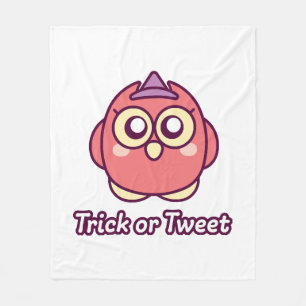 Bird Lover Halloween Niedliche Owl Hexe Fleecedecke