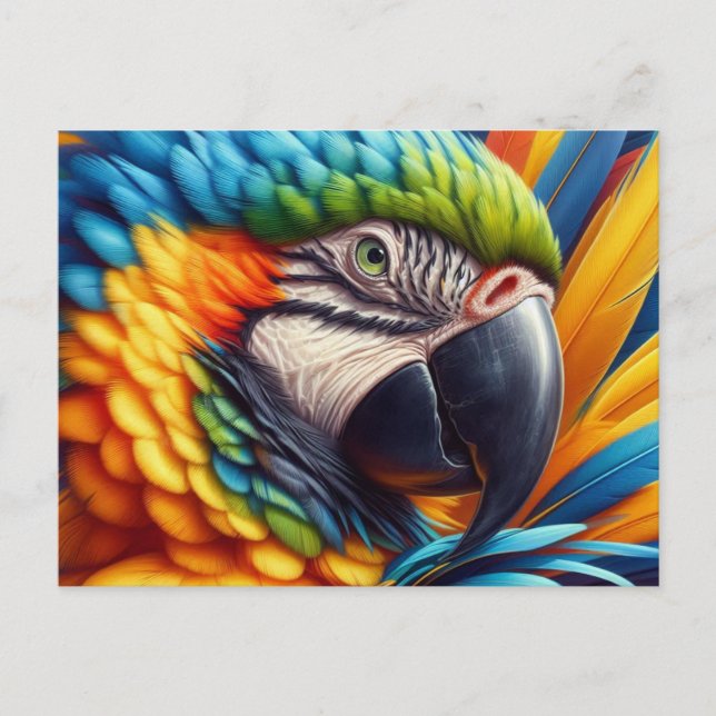 Bird Lover Macaw Parrot Postkarte (Vorderseite)