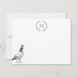 Bird Lover Pigeon Personalisiert Royal Mitteilungskarte
