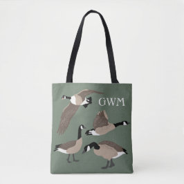 Bird Lovers Canada Gese Illustration Mit Monogramm