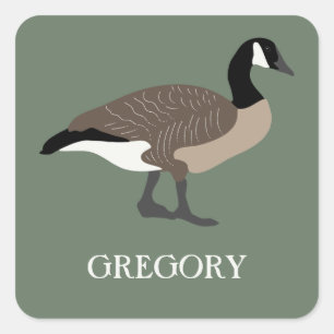 Bird Lovers Canada Gese Illustration Personalisier Quadratischer Aufkleber