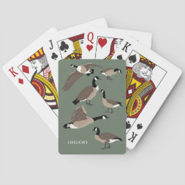 Bird Lovers Canada Gese Illustration Personalisier Spielkarten