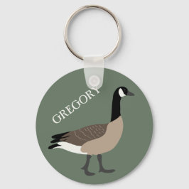 Bird Lovers Canada Goose Illustration Personalisie Schlüsselanhänger