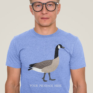 Bird Lovers Canada Goose Illustration Personalisie Tri-Blend Shirt