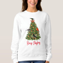 Bird Lover's Christmas Tree and Songbirds